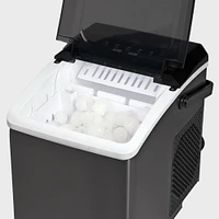 Koolatron Portable Countertop Ice Maker, 26lbs - Black Stainless Steel