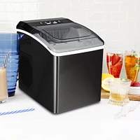 Koolatron Portable Countertop Ice Maker, 26lbs - Black Stainless Steel