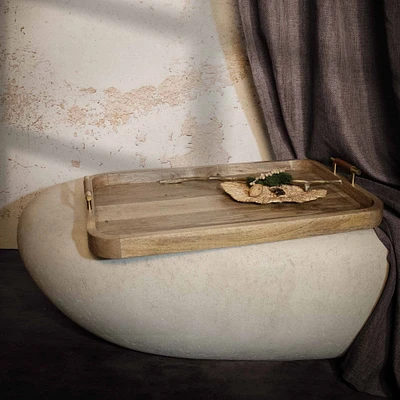 Mango Rounded Edge Tray With Handles