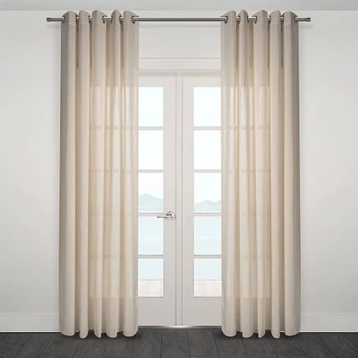 Ortona Wide Semi Sheer Jacquard Grommet Panel