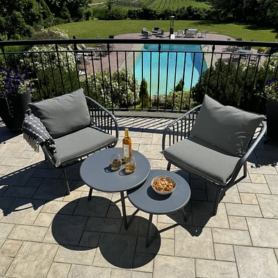 Ensemble bistro 4 pièces Vista en plastique recyclé par Patioflare