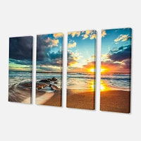Beautiful Cloudscape over the Sea Canvas Art Print - 4-5 Panels