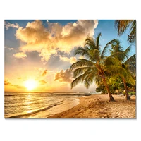 Gorgeous Beach of Island Barbados  Canvas Wall Art Print