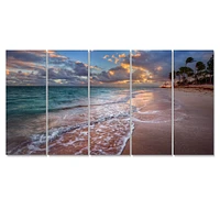 Palm Trees on Clear Sandy - 4 Art Print Canvas