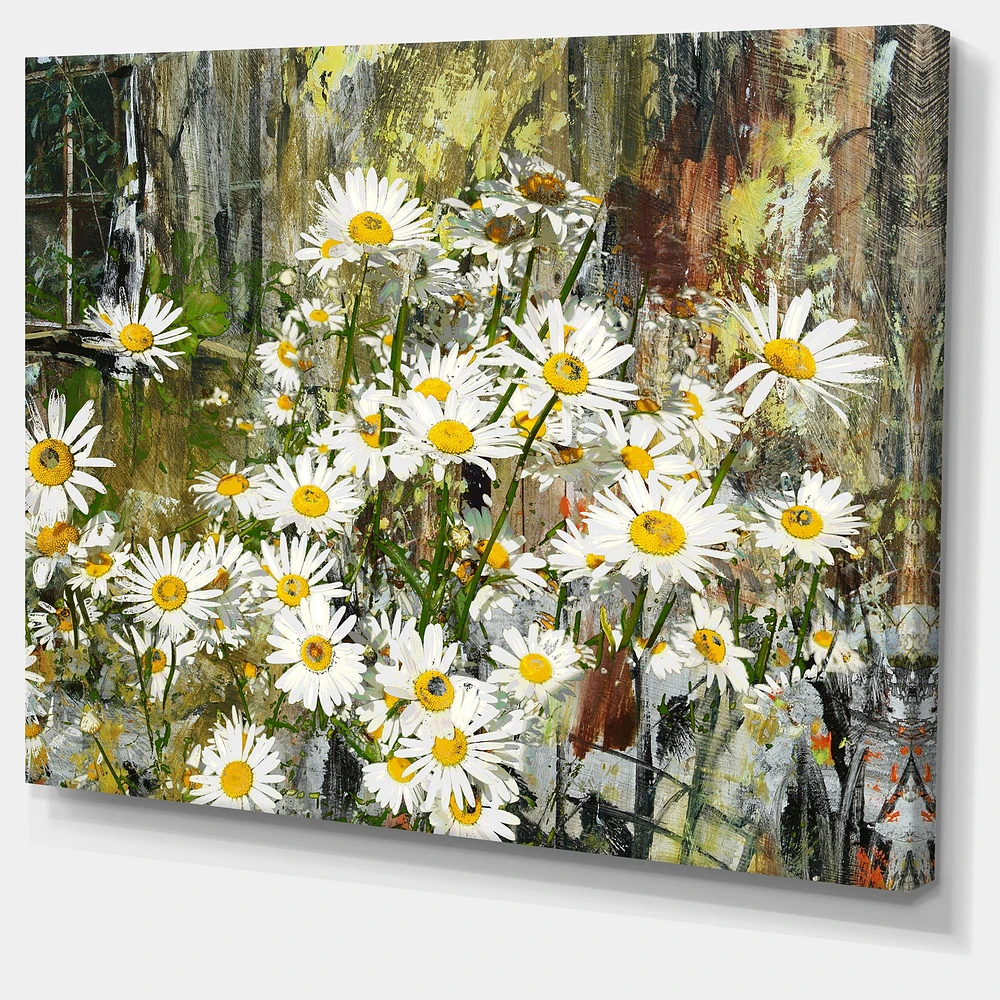 Daisies Flowers Under the Window  Wall Art