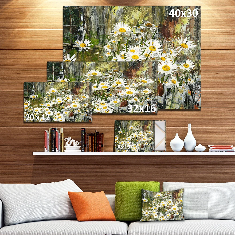 Daisies Flowers Under the Window  Wall Art