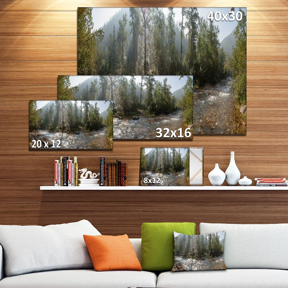 Mountain River Panorama  Wall Art