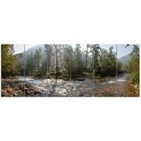 Mountain River Panorama  Wall Art