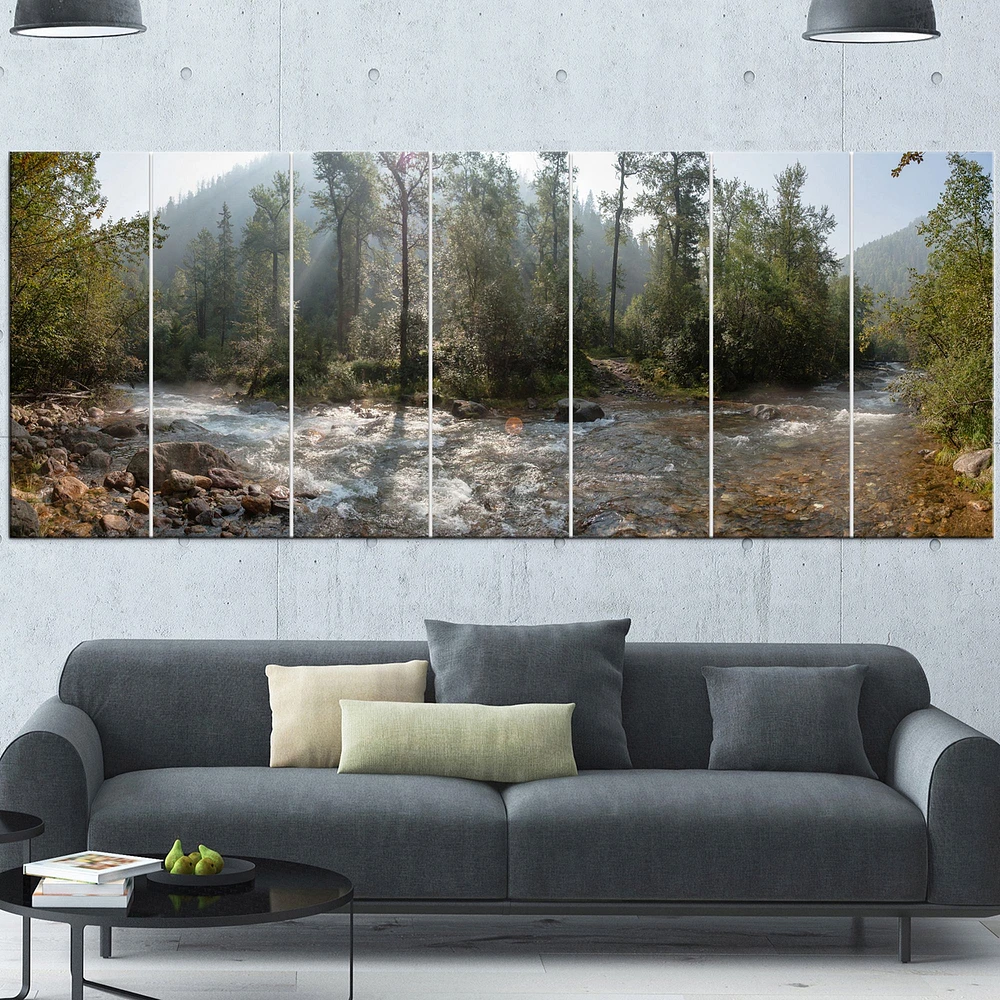 Mountain River Panorama  Wall Art