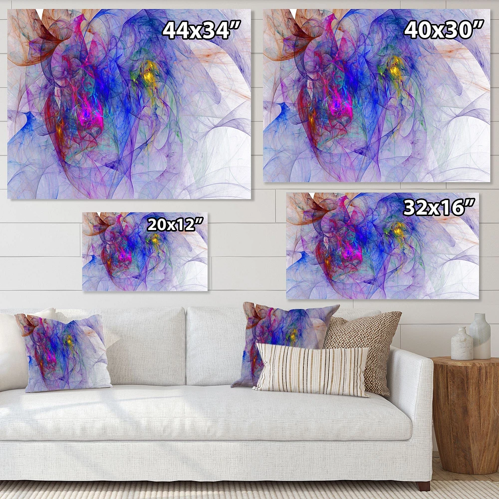 Blue Mystic Psychedelic Texture Art on Canvas