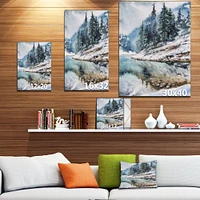 Mountain Hill Reflected Water  Wall Art