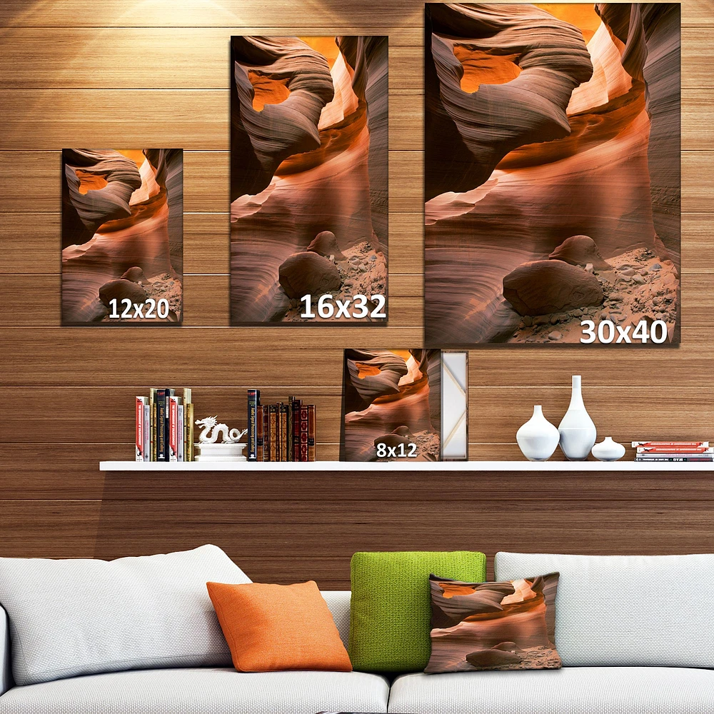 Lower Antelope Slot Canyon Reflected Sunlight  Wall Art