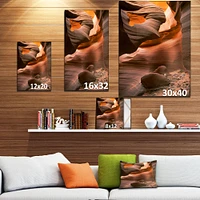 Lower Antelope Slot Canyon Reflected Sunlight  Wall Art