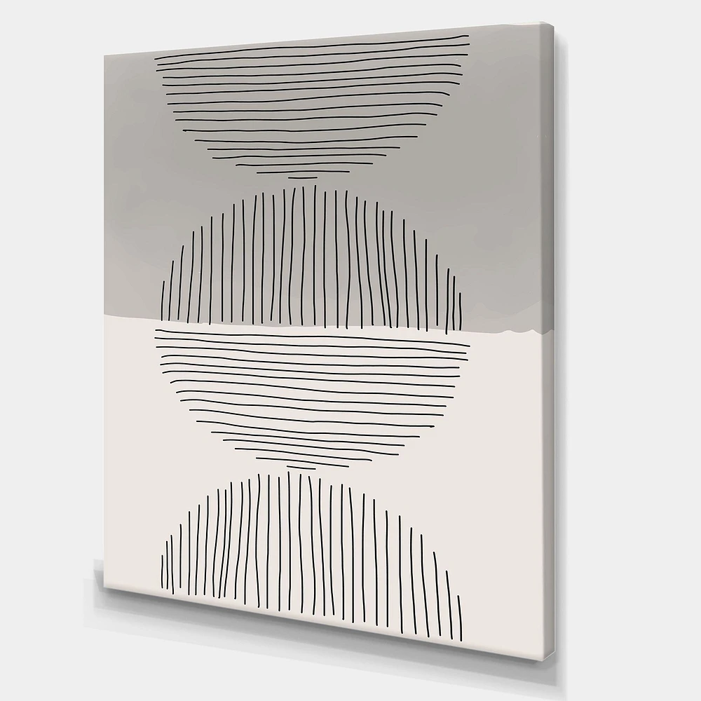 Minimal Geometric Lines and Circle IX  Wall Art