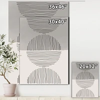 Minimal Geometric Lines and Circle IX  Wall Art