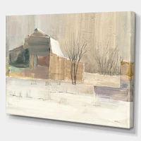 Winter on the Farm house  Canvas Art