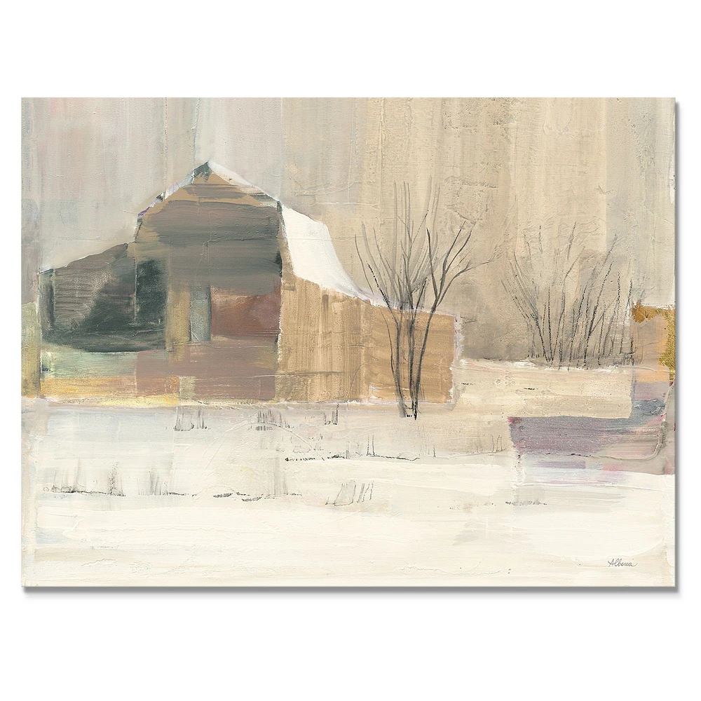 Winter on the Farm house  Canvas Art