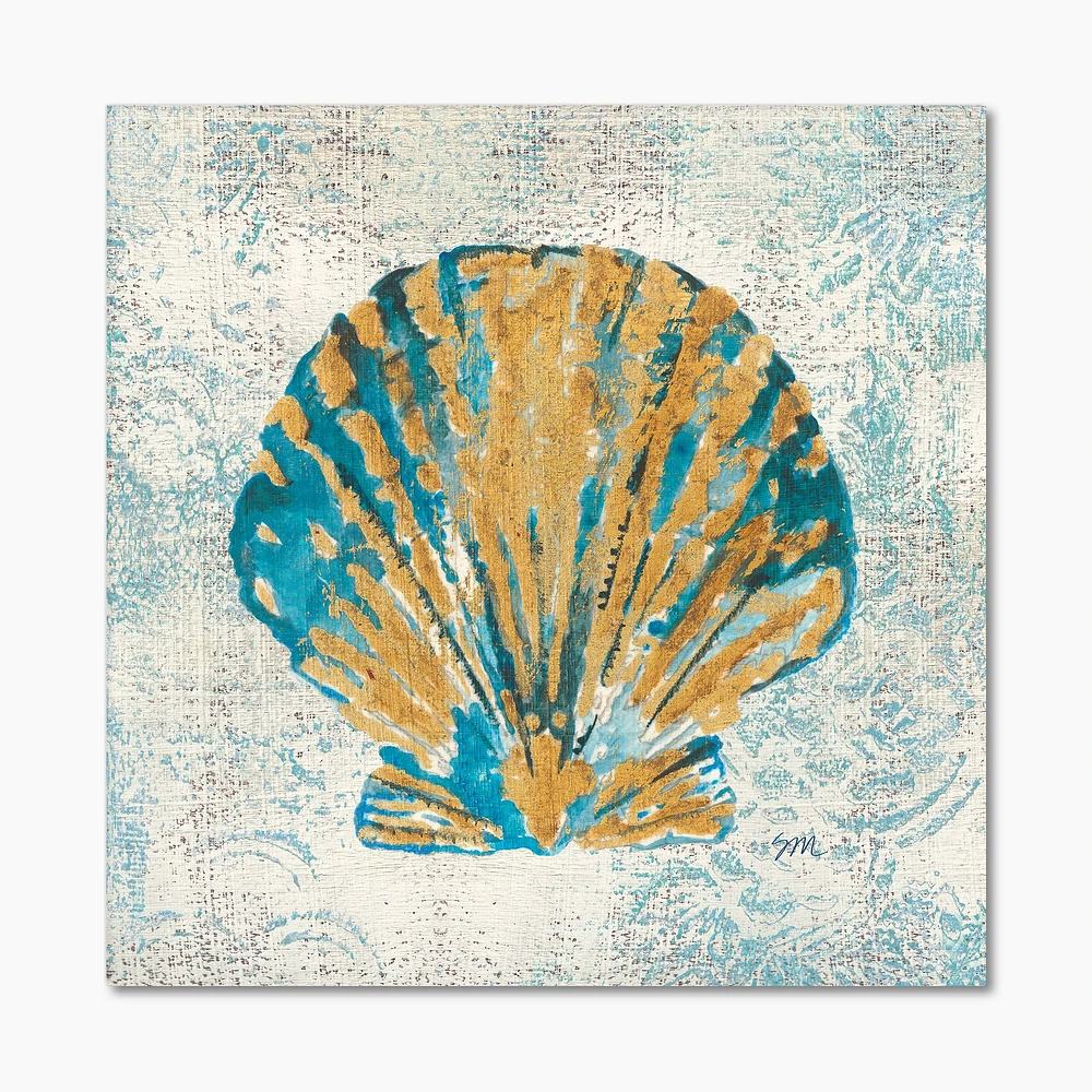 Coastal Pastel seashells I Canvas