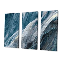 Splash Blue Indigo  Canvas Wall Art