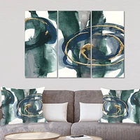 Indigo and Gold III  Canvas Wall Art Print