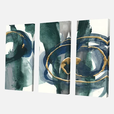Indigo and Gold III  Canvas Wall Art Print