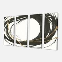 Gold Glamour Circle II  Canvas Wall Art