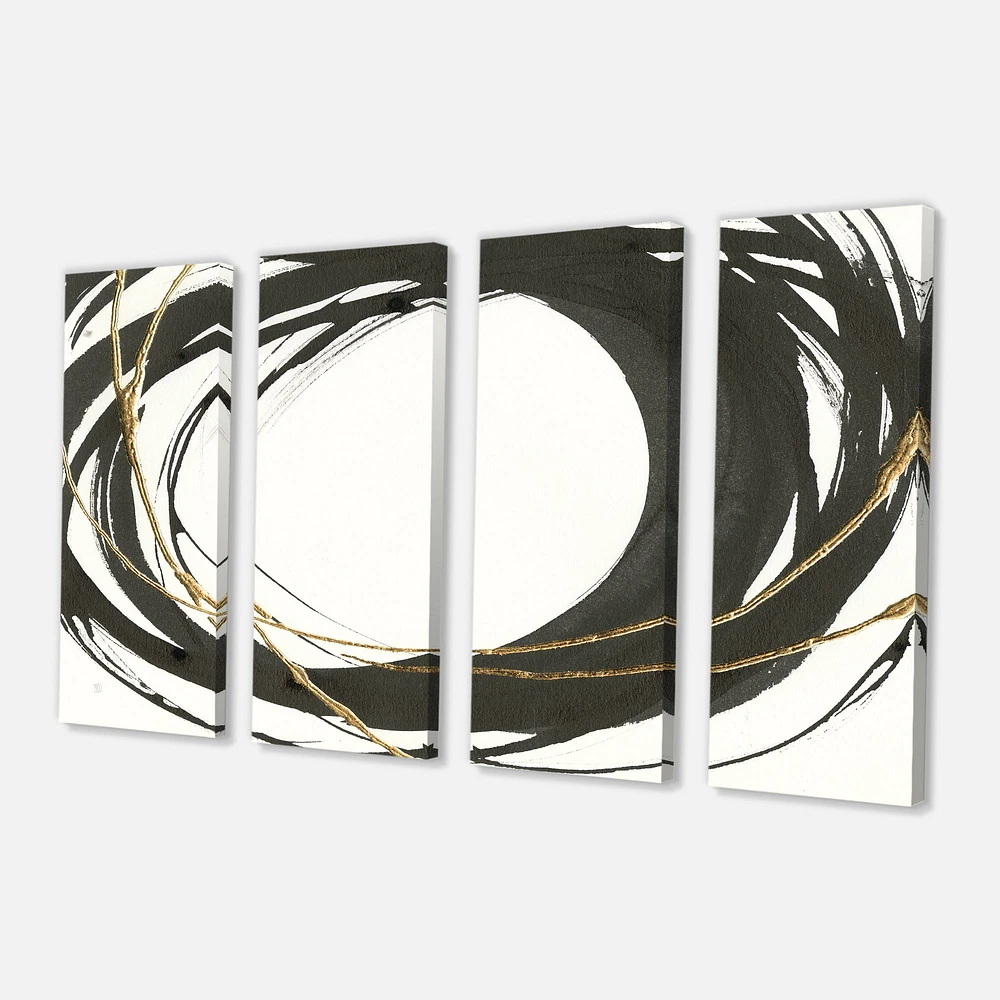Gold Glamour Circle II  Canvas Wall Art