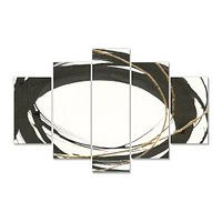 Gold Glamour Circle II  Canvas Wall Art