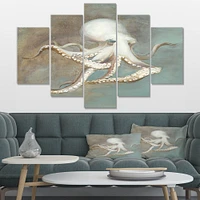 Octopus Treasures from the Sea Canvas Wall Art