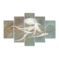 Octopus Treasures from the Sea Canvas Wall Art