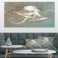 Octopus Treasures from the Sea Canvas Wall Art