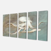 Octopus Treasures from the Sea Canvas Wall Art