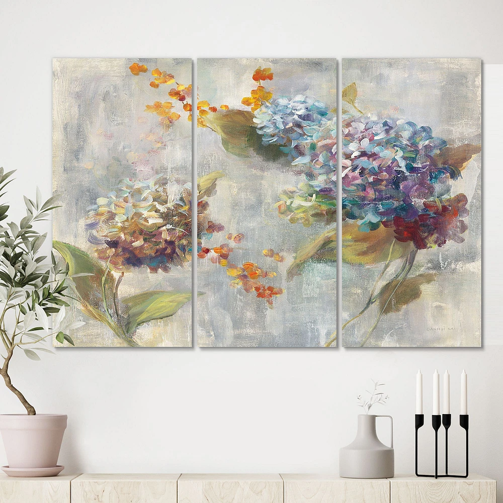 Toile « Autumn Hydrangea » - 3 panneaux