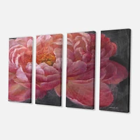 Vivid Pink Peonies I Canvas Wall Art
