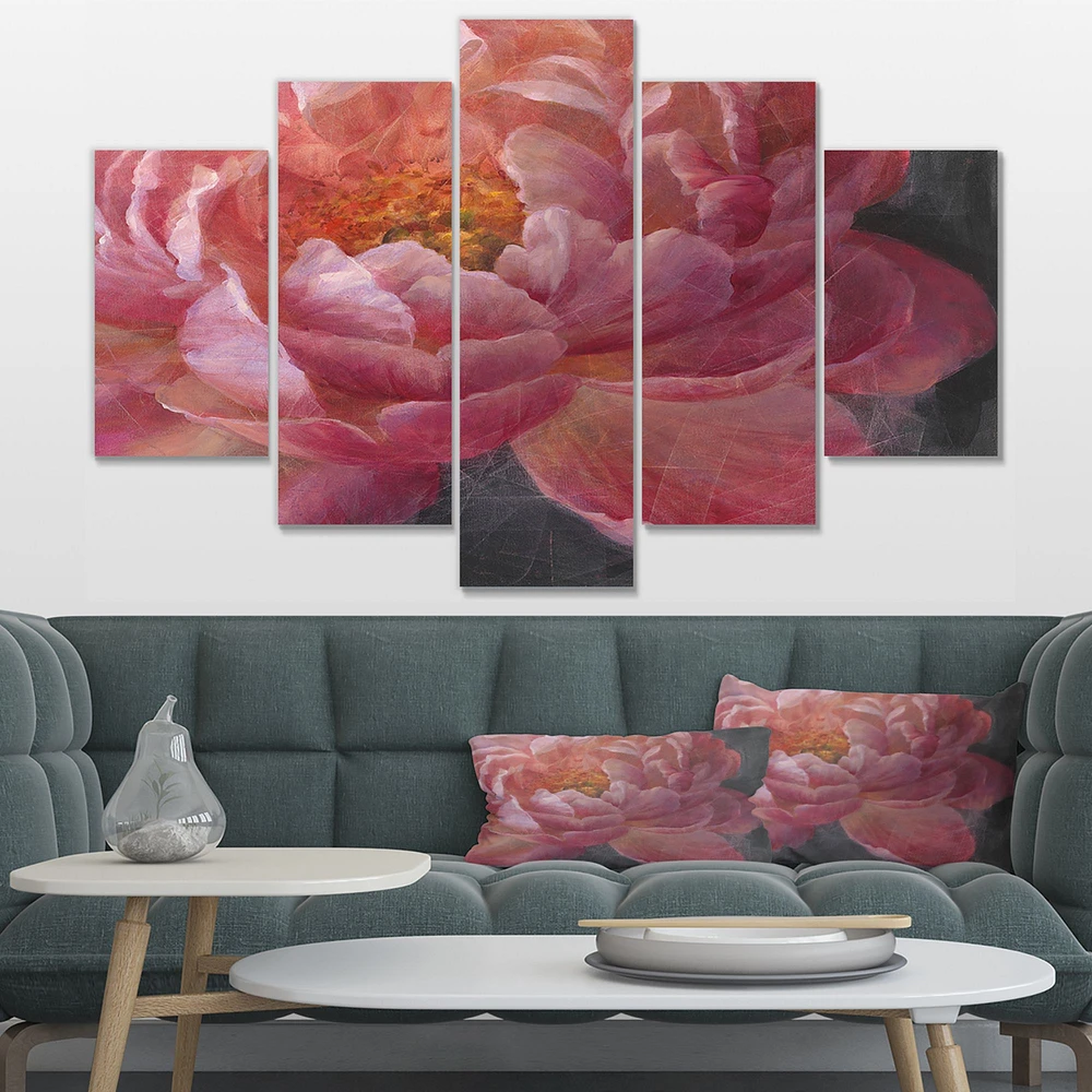 Vivid Pink Peonies I Canvas Wall Art