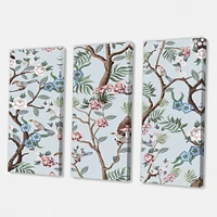 Chinoiserie with Birds and Peonies X  Canvas Wall Art
