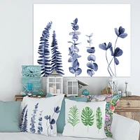 Navy Blue Eucalyptus I Wall Art
