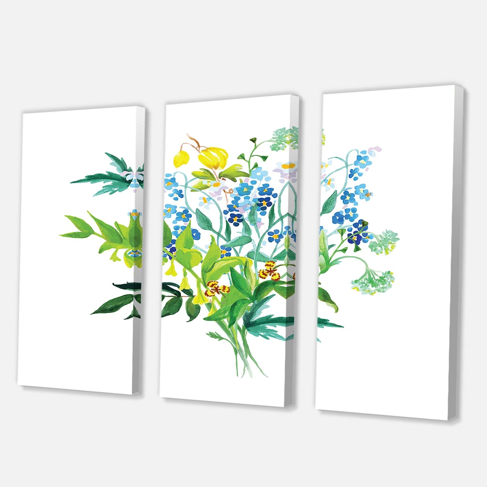 Toile « Meadow Flowers Garland » - 3 panneaux