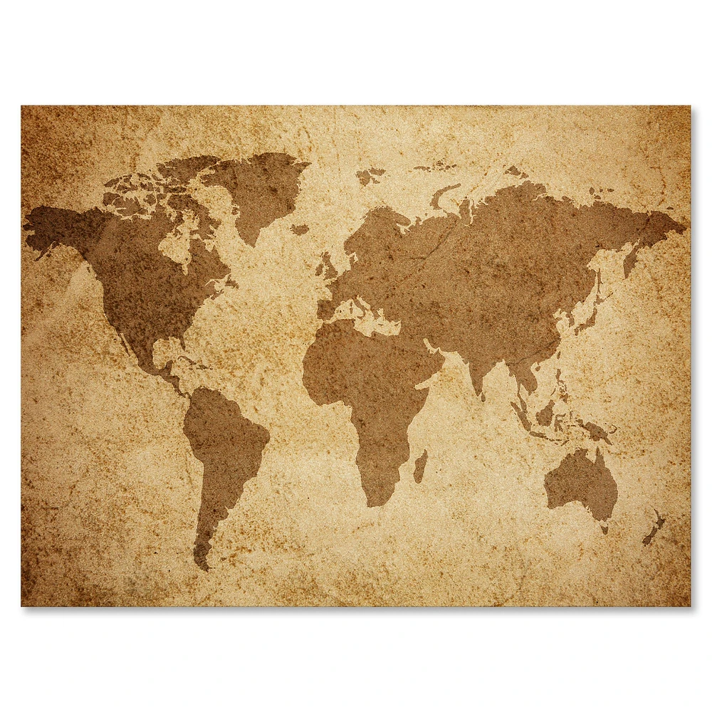 Ancient Map of The World V Canvas Wall Art