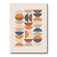 Abstract Sun and Moon S Blue Orange  Wall Art