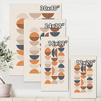 Abstract Sun and Moon S Blue Orange  Wall Art