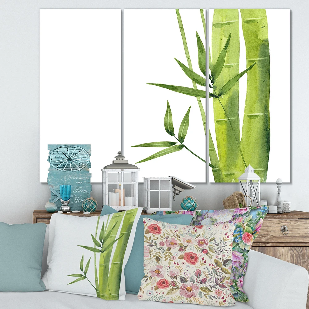 Bamboo Branches in The Forest V  Canvas Wall Art
