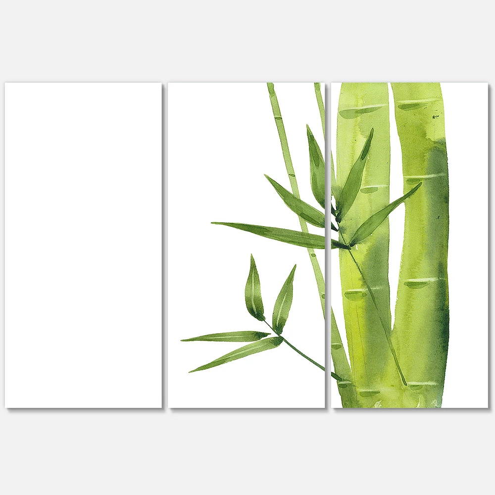 Bamboo Branches in The Forest V Canvas Wall Art