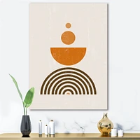 Abstract Rainbow Sun and Moon Earth Tones V  Wall Art