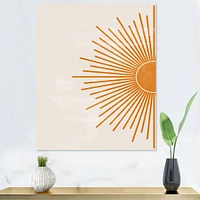 Orange Sun Print I  Canvas Wall Art