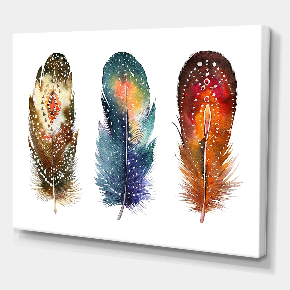 Colourful Boho Feather Set IX  Wall Art