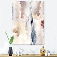 Pastel Abstract with Dark Blue Pink & Gray Spots  Wall Art