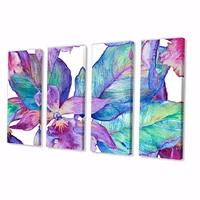 Orchid Seamless Pattern Canvas Wall Art Print