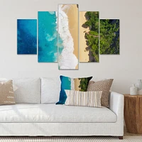 Sea and Beach Turquoise Water Canvas Wall Art Print
