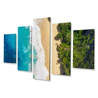 Sea and Beach Turquoise Water Canvas Wall Art Print